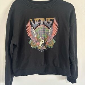 Vans Black Graphic Women's Crew Neck Sweater